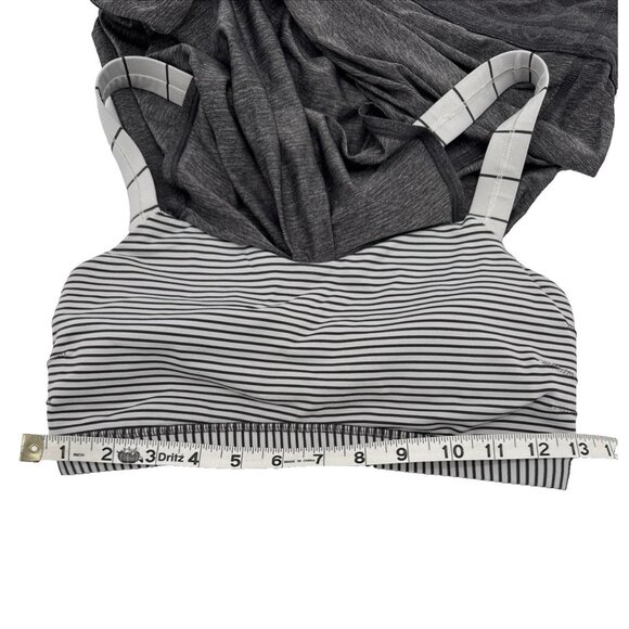 Lululemon Rest Less Tank Heathered Soot Light /Hyper Stripe Angel Wing W1D64S - Picture 3 of 7